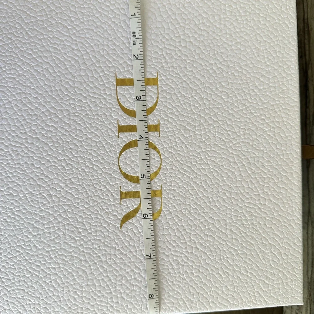 Dior White and Gold Textured Gift Box